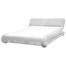 Wasserbett Samtstoff Silber 180 x 200 cm AVIGNON