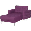 Chaiselongue Polsterbezug violett / silber ABERDEEN