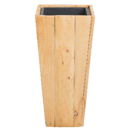 Blumentopf heller Holzfarbton rechteckig 24 x 24 x 50 cm LARISA