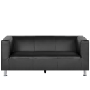 3-Sitzer Sofa Kunstleder schwarz FLORO