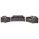 Sofa Set Leder braun 6-Sitzer HELSINKI