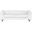 3-Sitzer Sofa Kunstleder weiss VISSLAND