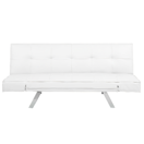 Schlafsofa 3-Sitzer Lederoptik weiss BRISTOL