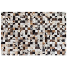 Teppich Kuhfell weiss-beige 160 x 230 cm Patchwork Kurzflor CERLI