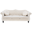 3-Sitzer Sofa Samtstoff beige SKIEN