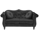 2-Sitzer Sofa Samtstoff schwarz SKIEN