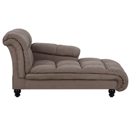 Chaiselongue Polsterbezug taupe linksseitig LORMONT