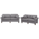 Sofa Set Polsterbezug hellgrau 5-Sitzer OTRA