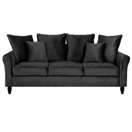 3-Sitzer Sofa Samtstoff schwarz BORNHOLM