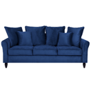 3-Sitzer Sofa Samtstoff marineblau BORNHOLM