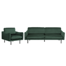 Sofa Set Samtstoff grün 4-Sitzer VINTERBRO