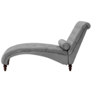 Chaiselongue Samtstoff grau MURET