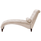 Chaiselongue Samtstoff beige MURET