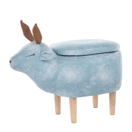 Hocker Polsterbezug mit Stauraum hellblau REINDEER