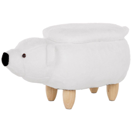 Hocker Polsterbezug mit Stauraum weiss BEAR