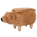 Hocker Polsterbezug mit Stauraum goldbraun BEAR