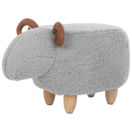 Hocker Polsterbezug grau LAMB