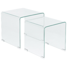 Beistelltisch 2er Set Glas transparent rechteckig KENDALL