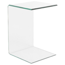 Beistelltisch Glas transparent 40 x 40 x 61 cm LOURDES