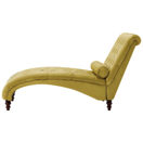 Chaiselongue Samtstoff senfgelb MURET