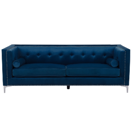 3-Sitzer Sofa Samtstoff marineblau AVALDSENES