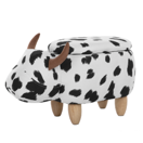 Hocker Polsterbezug mit Stauraum schwarz-weiss COW