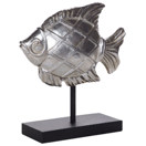 Dekofigur Kunstharz silber Spiegeleffekt 38 cm ANGELFISH