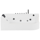 Whirlpool Badewanne weiss Eckmodell mit LED 170 x 80 cm ACUARIO