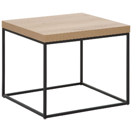 Beistelltisch heller Holzfarbton / schwarz 60 x 60 x 50 cm DELANO