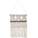 Wanddekoration Makramee beige/blau KALADY