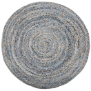 Teppich Baumwolle blau / beige ? 140 cm Kurzflor LEVENTLER