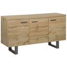 Sideboard heller Holzfarbton 3 Türen TIMBER