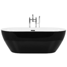 Badewanne freistehend schwarz oval 170 x 80 cm CARRERA