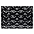 Teppich schwarz / silber 140 x 200 cm geometrisches Muster Kurzflor SIBEL