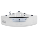 Whirlpool Badewanne weiss Eckmodell mit LED 200 x 140 cm MARTINICA