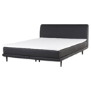 Boxspringbett Kunstleder schwarz 160 x 200 cm MADAME