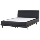 Boxspringbett Kunstleder schwarz 180 x 200 cm MADAME