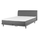 Boxspringbett Polsterbezug hellgrau 140 x 200 cm MADAME