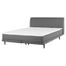 Boxspringbett Polsterbezug hellgrau 160 x 200 cm MADAME