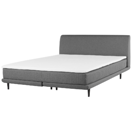 Boxspringbett Polsterbezug hellgrau 180 x 200 cm MADAME