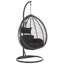 Hängesessel mit Gestell Rattan schwarz ø 97 cm TOLLO