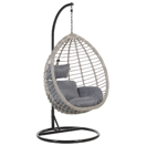 Hängesessel mit Gestell Rattan grau ø 97 cm TOLLO