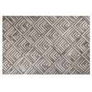 Teppich Kuhfell beige-grau 160 x 230 cm geometrisches Muster Kurzflor TEKIR