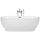 Badewanne freistehend weiss oval 170 x 78 cm LEVERA