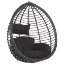 Hängesessel Rattan schwarz ø 106 cm TOLLO