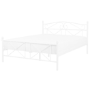 Metallbett weiss Lattenrost 140 x 200 cm RODEZ