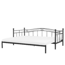 Metallbett ausziehbar schwarz Lattenrost 80 x 200 cm TULLE