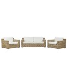 Lounge Set Rattan natürlich 4-Sitzer ARDEA