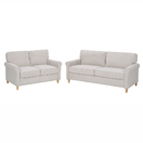 Sofa Set Samtstoff beige 5-Sitzer RONNEBY