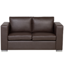 2-Sitzer Sofa Leder braun HELSINKI